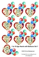 1 to 10 Age Hearts with Balloons Set 1