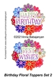 Birthday Floral Toppers Set 2
