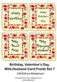 Birthday Valentines Day Wife Husband Card Fronts Set 7