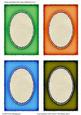 Oval Aperture Card Fronts / Card Bases Set 4