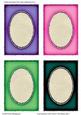 Oval Aperture Card Fronts / Card Bases Set 7