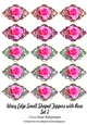 Wavy Edge Small Shaped Toppers with Rose Set 2