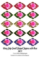 Wavy Edge Small Shaped Toppers with Rose Set 3