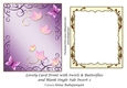 Lovely Card Front with Swirls & Butterflies and Blank Single Side Insert 2