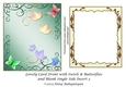 Lovely Card Front with Swirls & Butterflies and Blank Single Side Insert 3