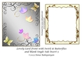 Lovely Card Front with Swirls & Butterflies and Blank Single Side Insert 5