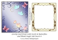 Lovely Card Front with Swirls & Butterflies and Blank Single Side Insert 6