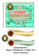 Lovely Christmas Topper & Bookmarks or Labels Set 1