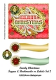 Lovely Christmas Topper & Bookmarks or Labels Set 2