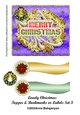 Lovely Christmas Topper & Bookmarks or Labels Set 3
