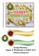 Lovely Christmas Topper & Bookmarks or Labels Set 4