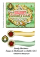 Lovely Christmas Topper & Bookmarks or Labels Set 5
