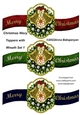 Christmas Wavy Toppers with Wreath Set 1