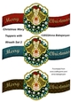 Christmas Wavy Toppers with Wreath Set 2