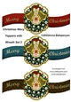 Christmas Wavy Toppers with Wreath Set 3