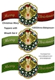 Christmas Wavy Toppers with Wreath Set 4