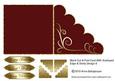 Blank Cut & Fold Card with Scalloped Edge & Swirly Design 6
