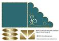 Blank Cut & Fold Card with Scalloped Edge & Swirly Design 8