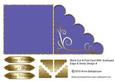 Blank Cut & Fold Card with Scalloped Edge & Swirly Design 9