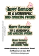 Happy Birthday to a Wonderful Friend Text Toppers in 3 sizes Set 1