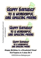 Happy Birthday to a Wonderful Friend Text Toppers in 3 sizes Set 3
