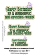 Happy Birthday to a Wonderful Friend Text Toppers in 3 sizes Set 4
