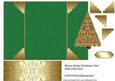 Brown Swirly Christmas Tree Gate Fold Card