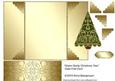 Green Swirly Christmas Tree Gate Fold Card