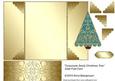 Turquoise Swirly Christmas Tree Gate Fold Card
