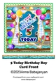 5 Today Birthday Boy Card Front