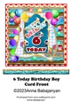 6 Today Birthday Boy Card Front