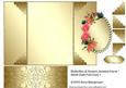 Butterflies & Flowers Jeweled Frame Blank Gate Fold Card 1