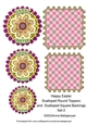 Happy Easter Scalloped Round Toppers and Scalloped Square Backings Set 2