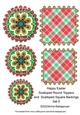 Happy Easter Scalloped Round Toppers and Scalloped Square Backings Set 5