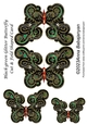 Black-green Glitter Butterfly Cut & Fold Shaped Card