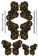 Black-red Butterfly Cut & Fold Shaped Card