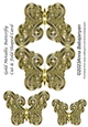 Gold Metallic Butterfly Cut & Fold Shaped Card