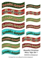 Beautiful Christmas Wavy Tags Set 1
