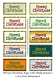 Merry Christmas Tags with Holly Frame 1