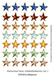 Patterned Stars Embellishments Set 2
