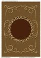 Twisted Round Frame & Swirls Plain Card 3