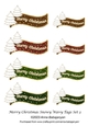 Merry Christmas Snowy Wavy Tags Set 3