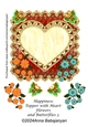 Happiness Topper with Heart Flowers and Butterflies 3