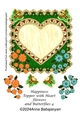 Happiness Topper with Heart Flowers and Butterflies 4