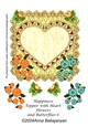 Happiness Topper with Heart Flowers and Butterflies 6
