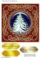 Beautiful Christmas Night Large Card Front / Topper 1