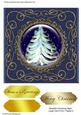 Beautiful Christmas Night Large Card Front / Topper 2