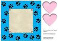 Cat Prints Blank Card Topper/ Frame 3