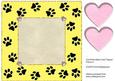 Cat Prints Blank Card Topper/ Frame 4
