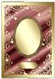 Hearts in Swirly Frame on Silk Plain Card 3